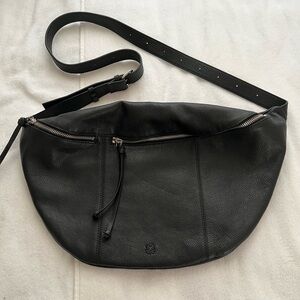 Lucky Brand Black Leather Sling/Crossbody Bag